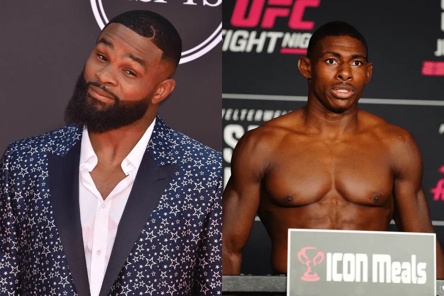 Tyron Woodley (left) and Joaquin Buckley (right)