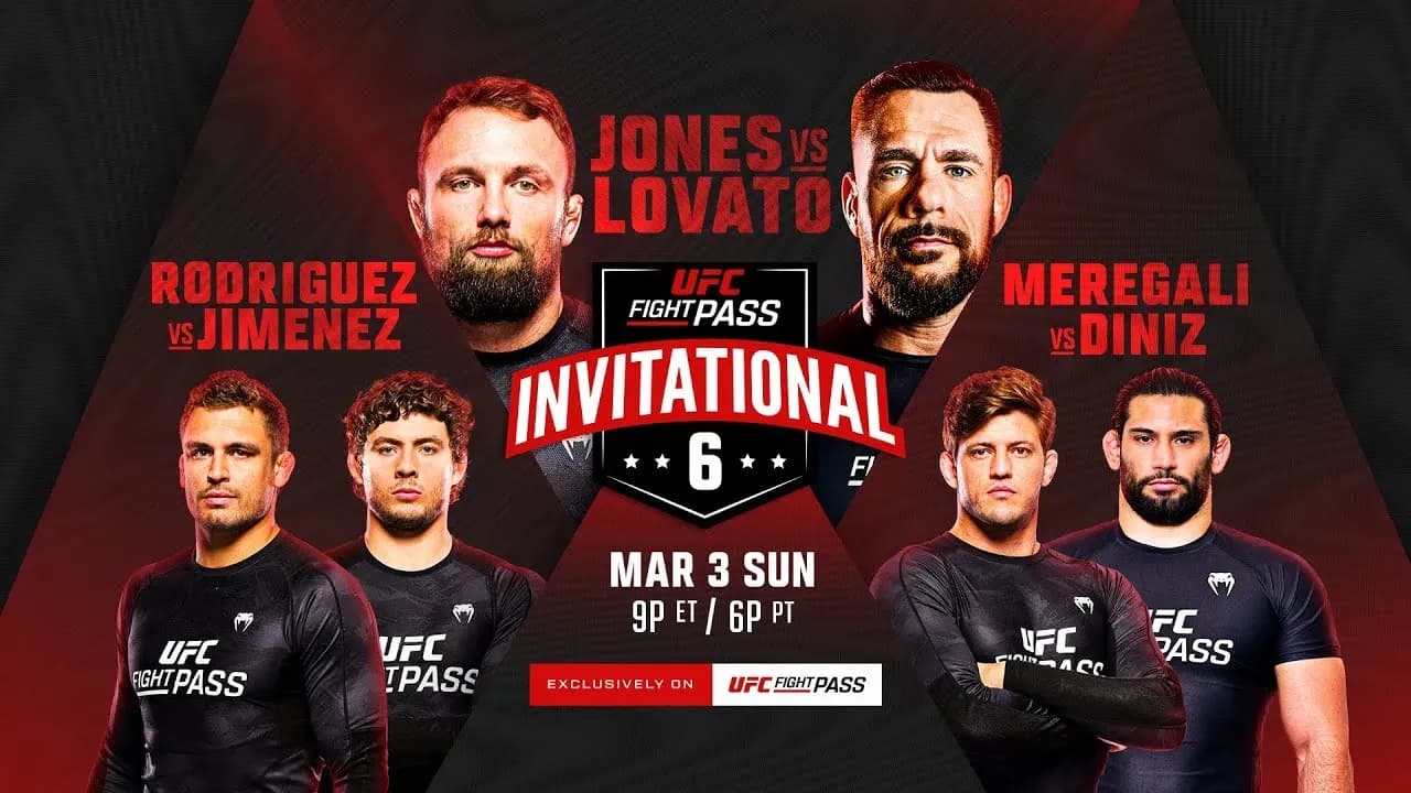 UFC Fight Pass Invitational 6 poster featuring the fighters from the card