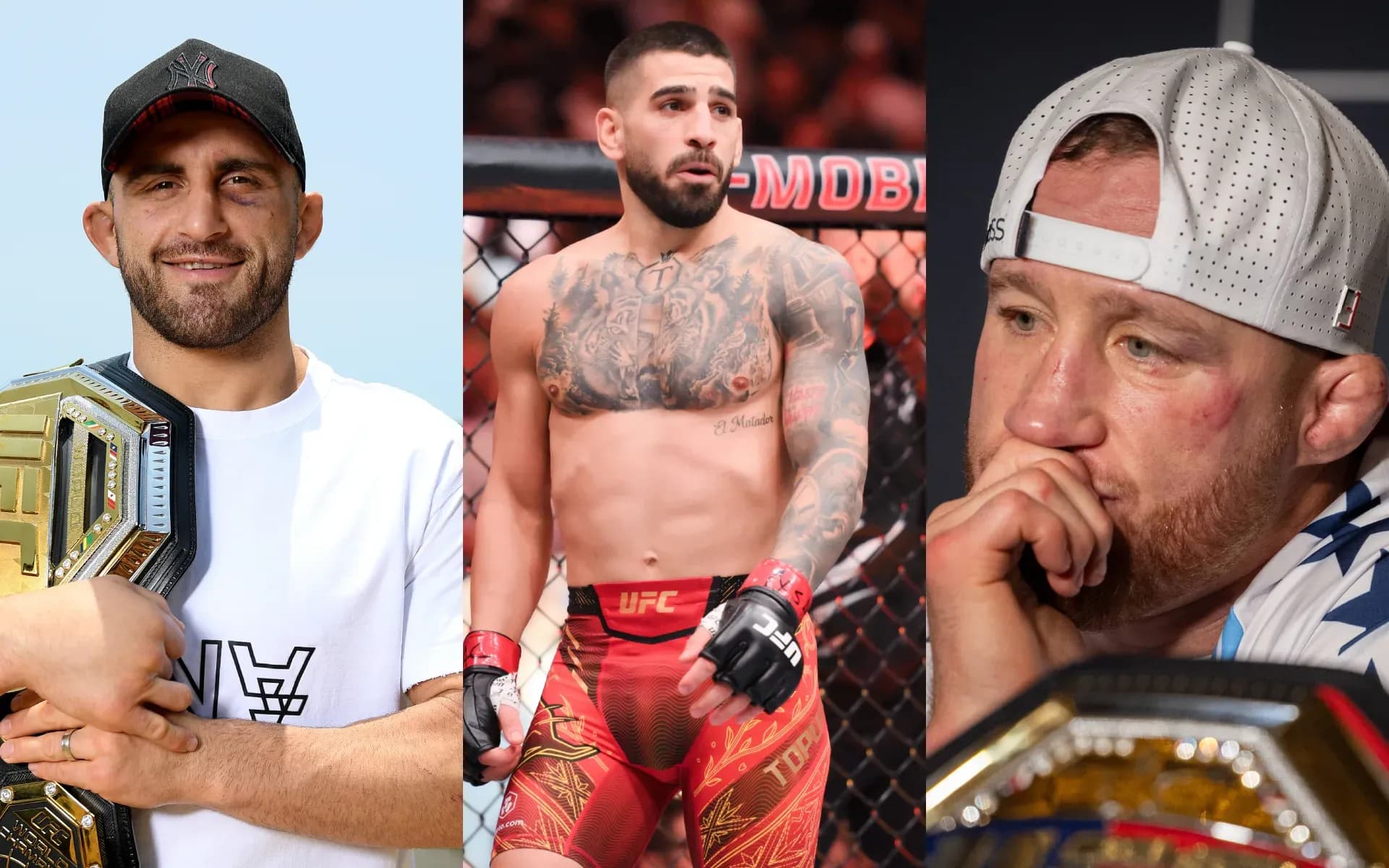 Alexander Volkanovski, Ilia Topuria, Justin Gaethje.