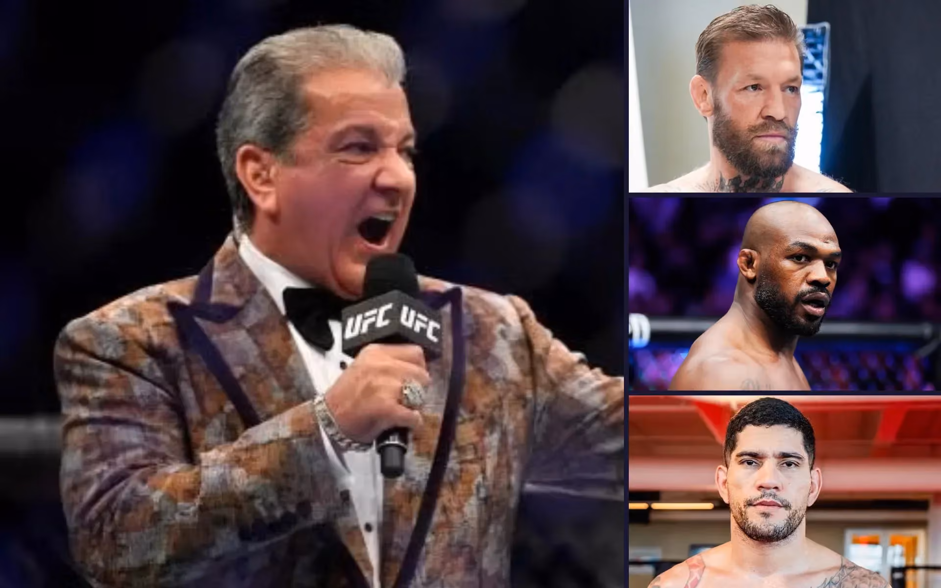 Bruce Buffer had words of high praise for Conor McGregor, Jon Jones, and Alex Pereira.