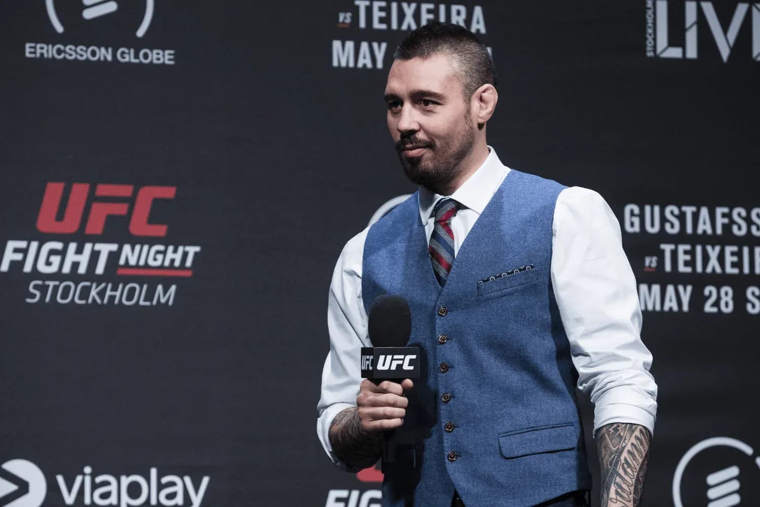 Dan Hardy during a UFC press conference