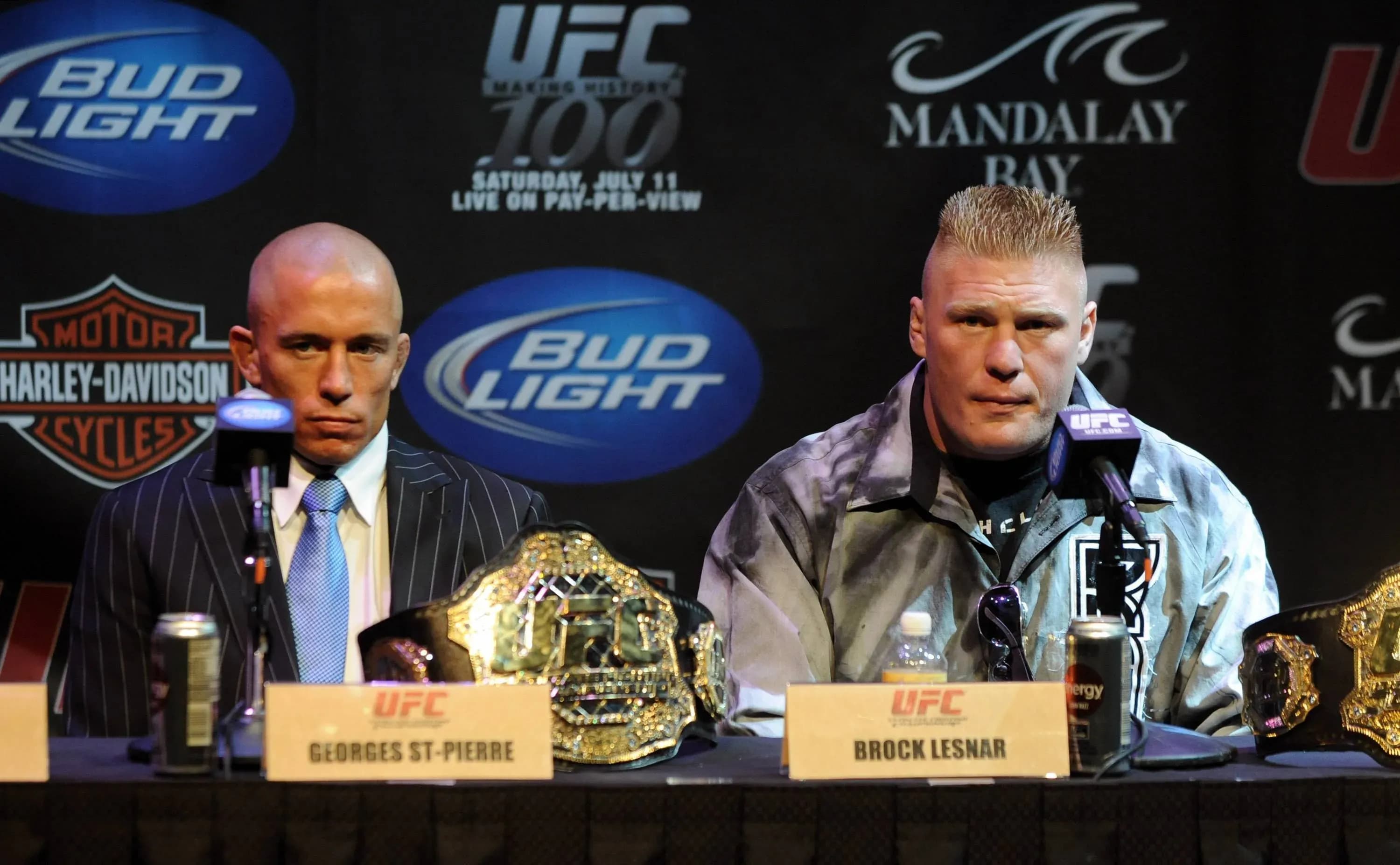 GSP & Lesnar at UFC 100