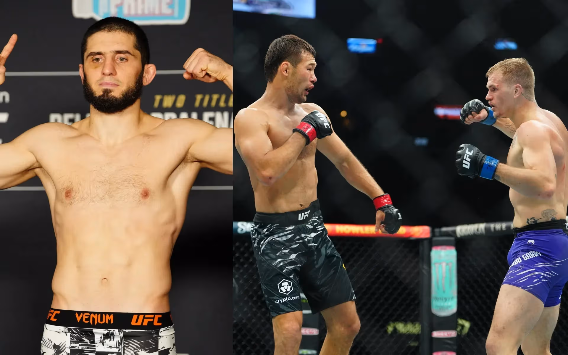 Islam Makhachev, Shavkat Rakhmonov and Ian Machado Garry