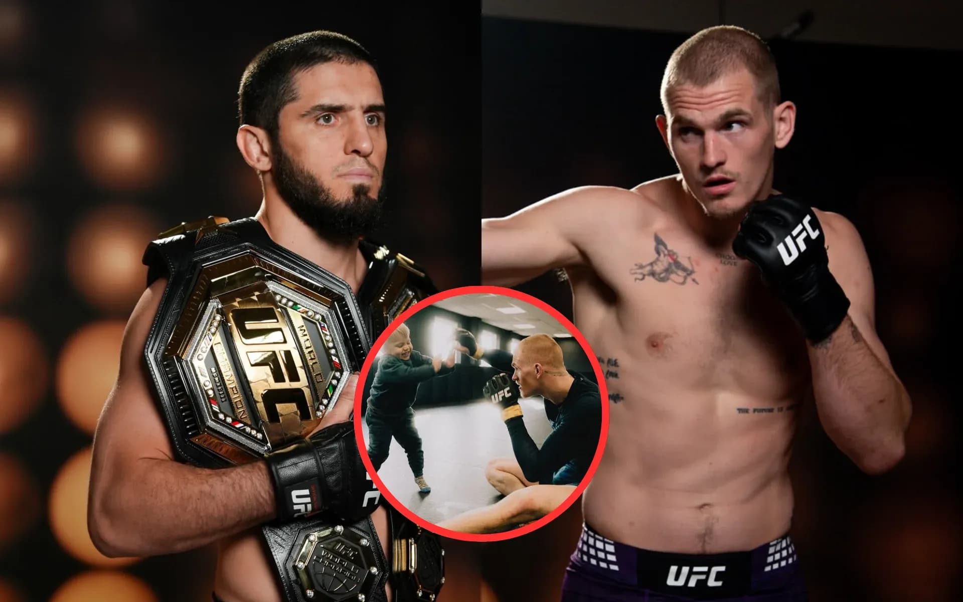 Islam Makhachev met Ian Machado Garry and Leo Machado Garry