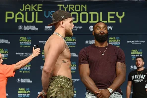 Jake Paul vs. Tyron Woodley Face-Off