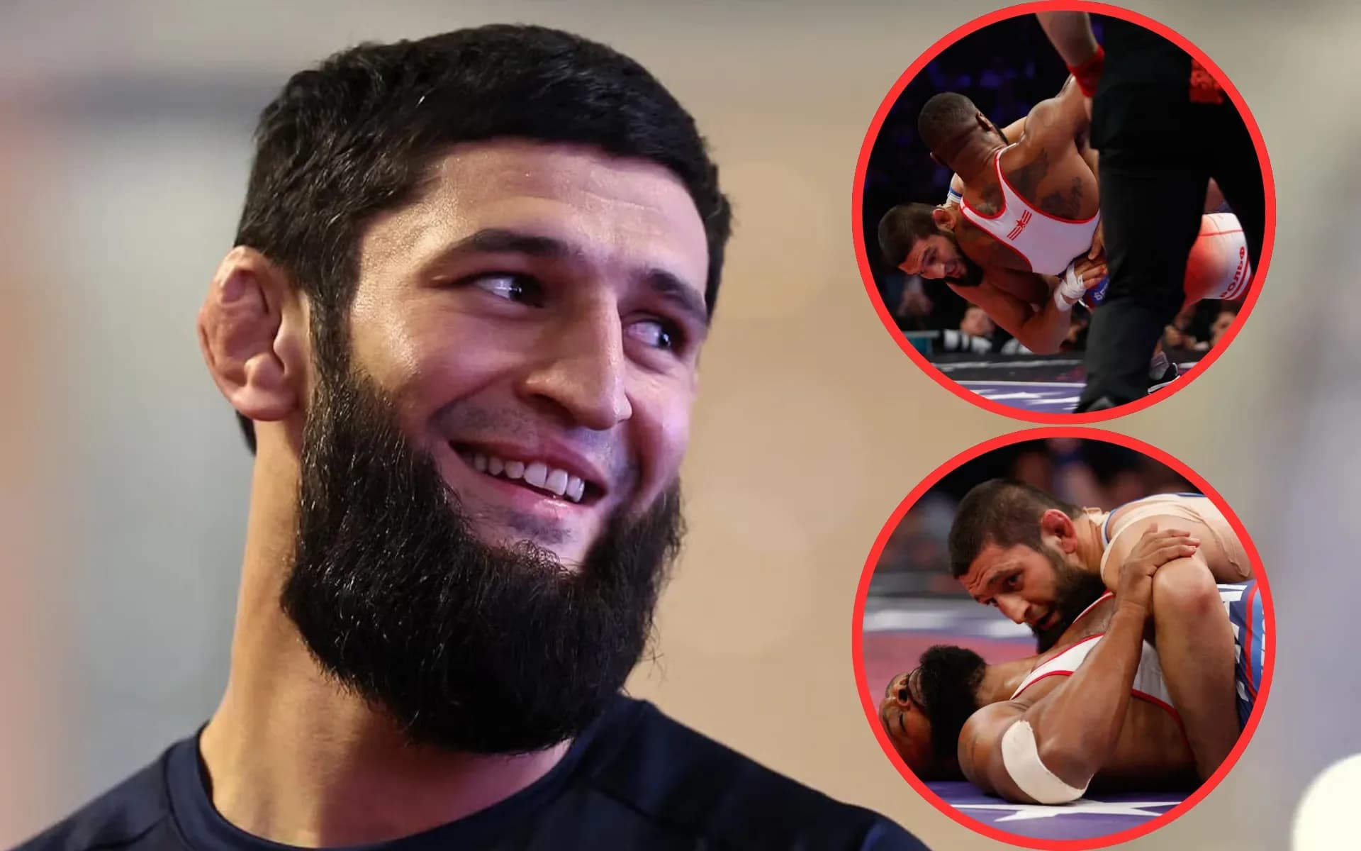 Khamzat Chimaev and Tyron Woodley clashed at RAF Moscow