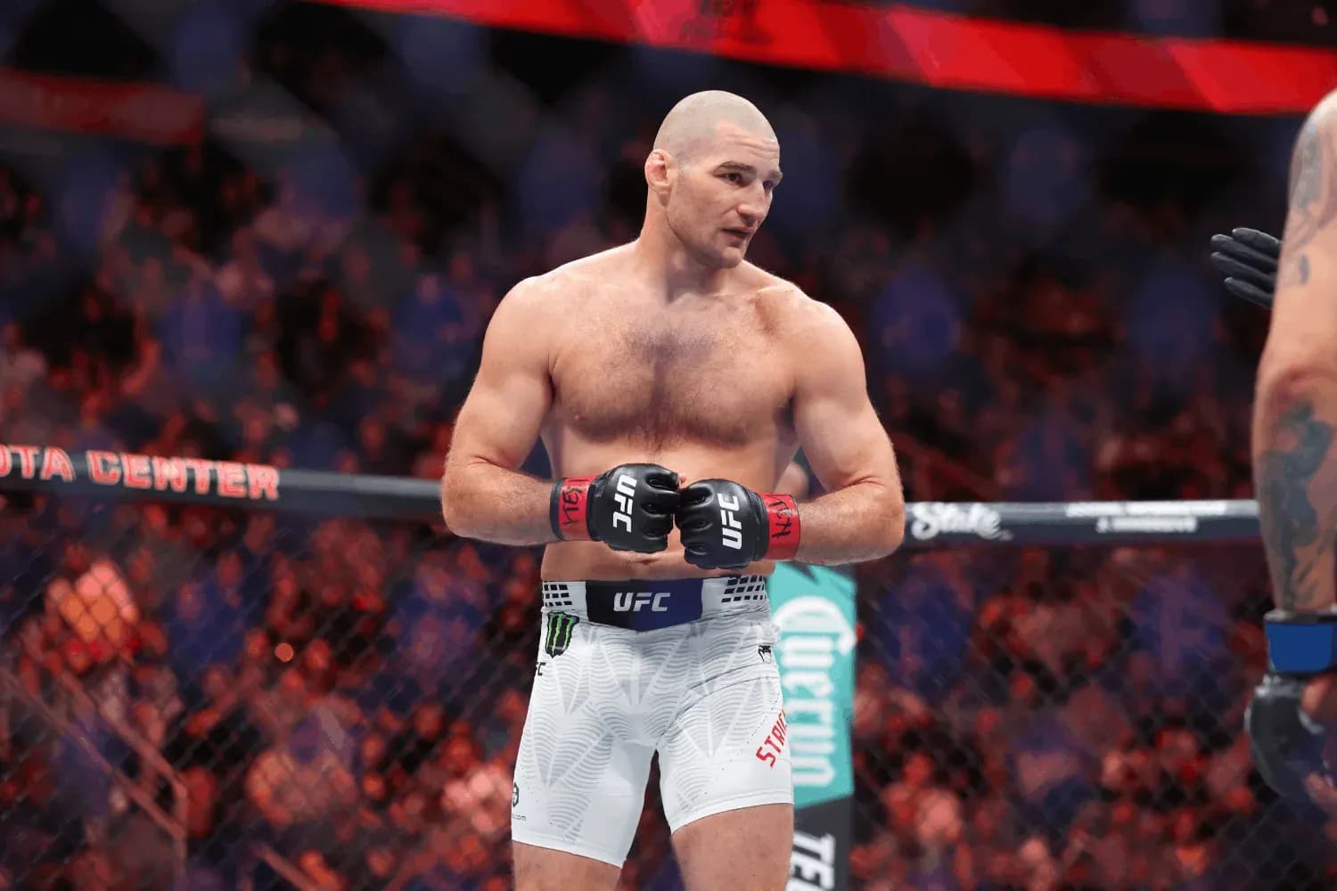 Sean Strickland inside the octagon