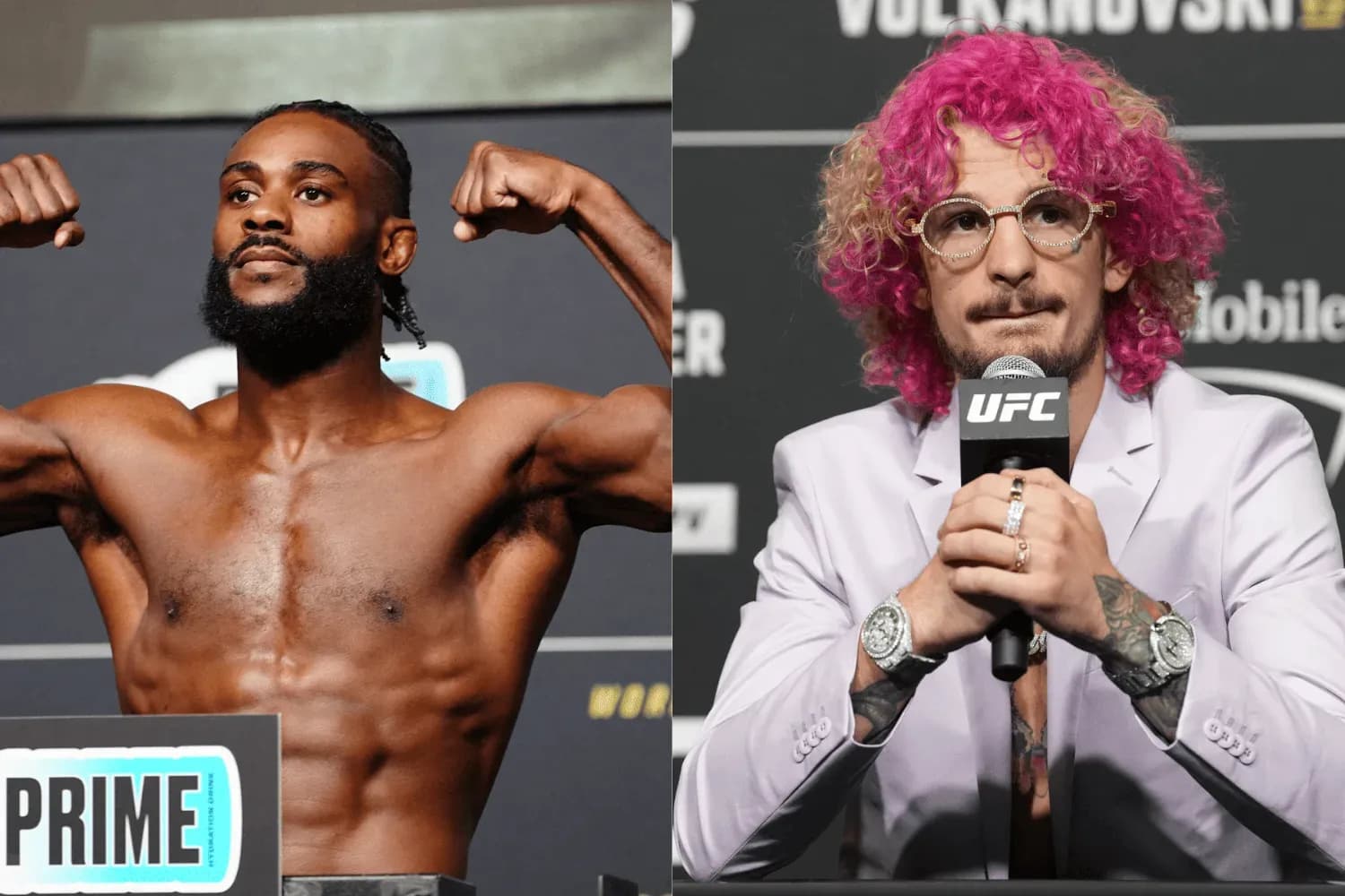 Aljamain Sterling (left) and Sean O'Malley (right)