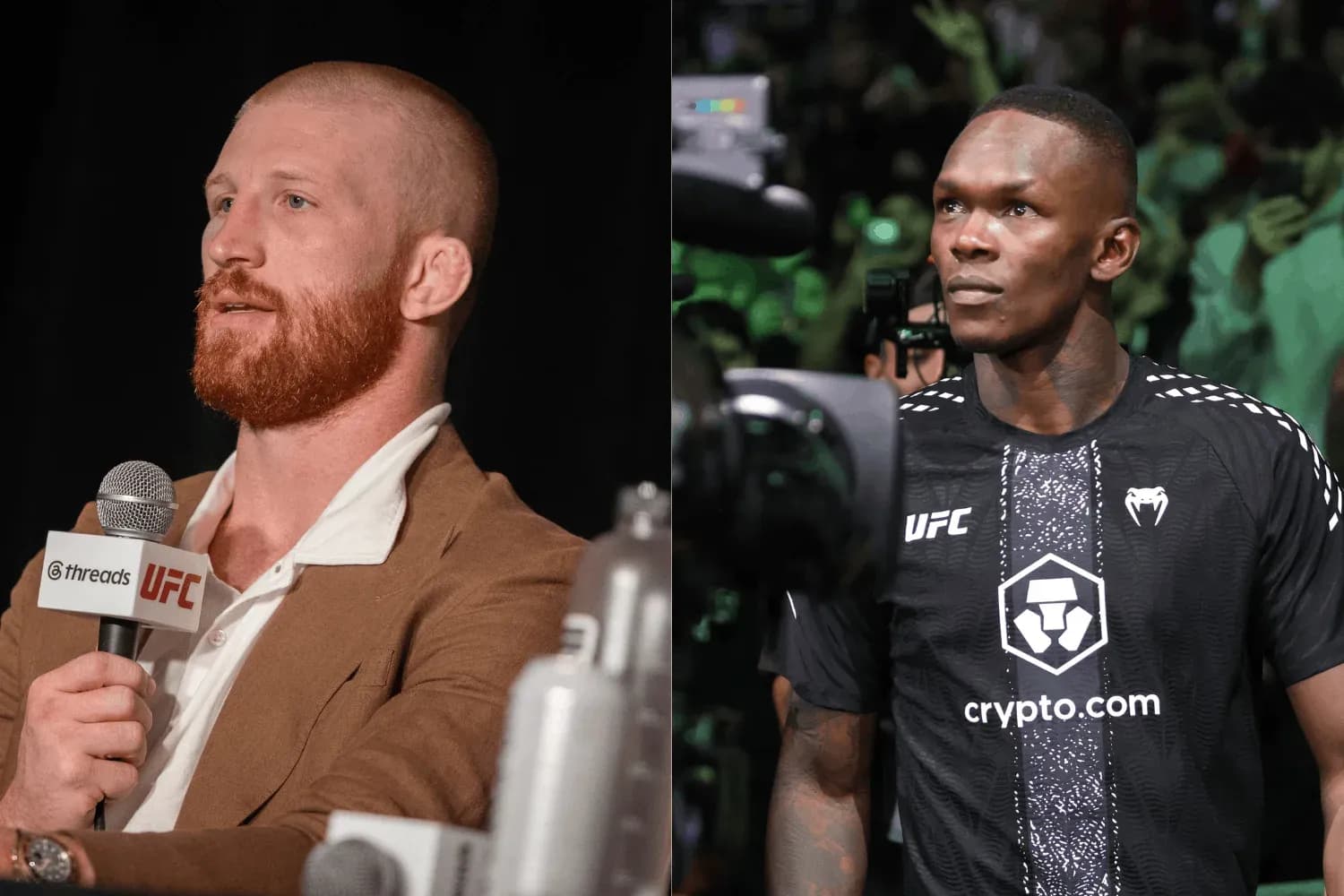 Bo Nickal (left) and Israel Adesanya (right)