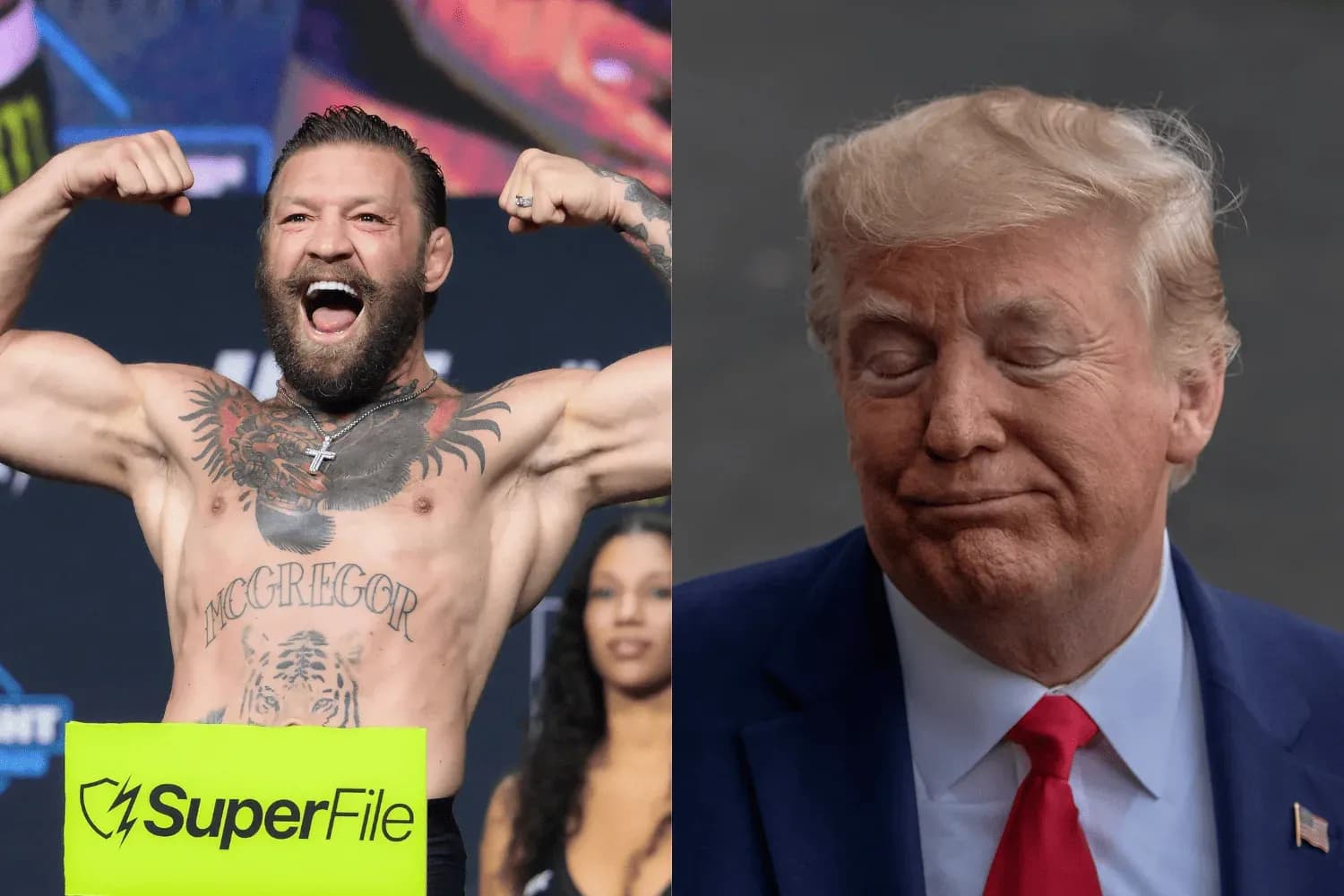 Conor McGregor (left) and Donald Trump (right)