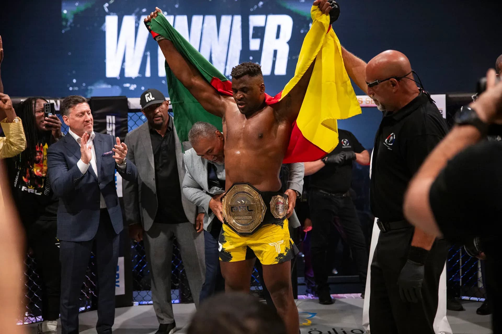Francis Ngannou, due to fight Philipe Lins in May.