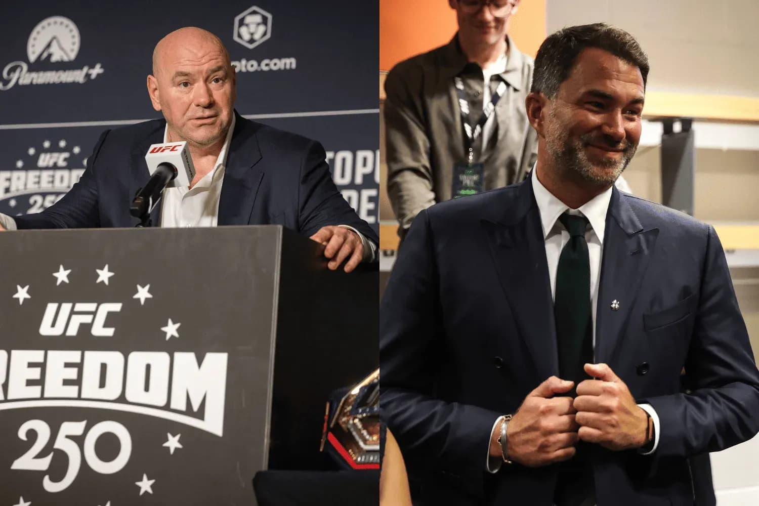 Dana White (left) and Eddie Hearn (right)