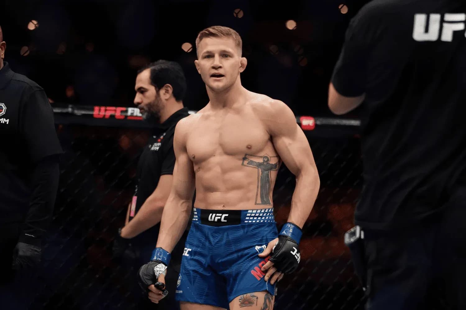 ERIK SILVA and FRANCIS MARSHALL fight in a 3-round Featherweight bout at UFC Fight Night Mexico