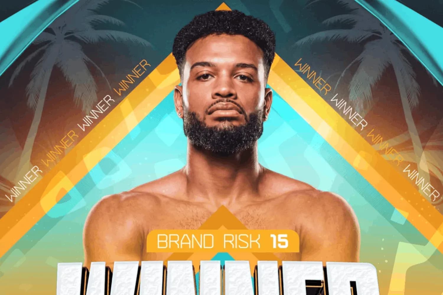 Gabe Silva's winning poster after beating Kimbo Slice Jr.
