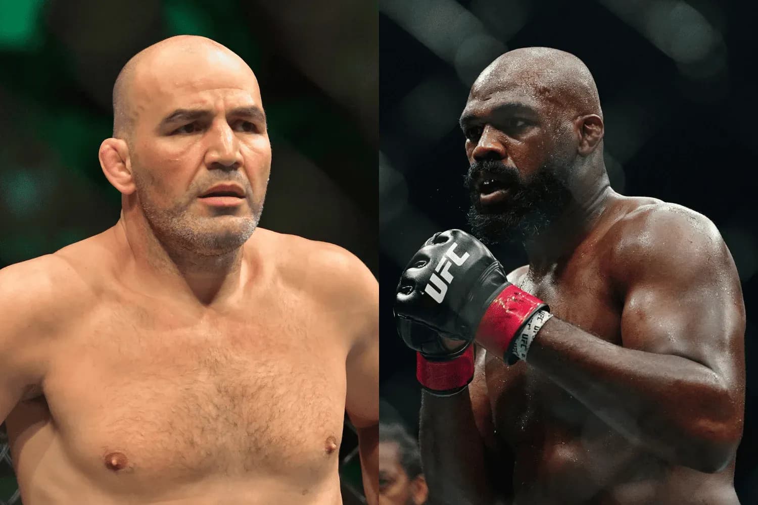 Glover Teixeira (left) and Jon Jones (right)
