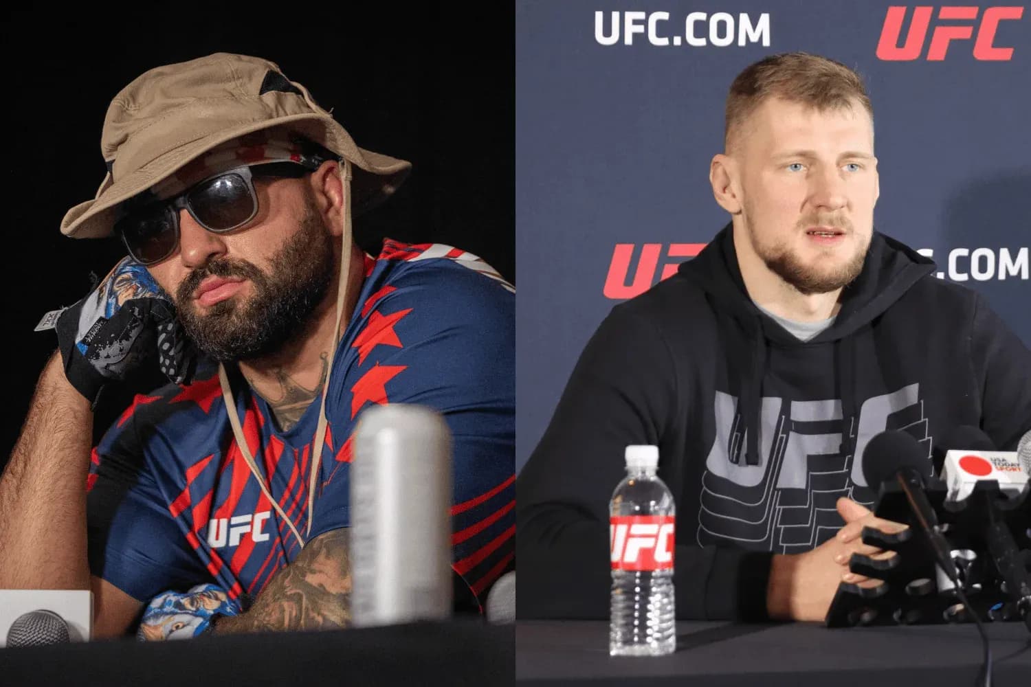 Josh Hokit (left) and Alexander Volkov (right)
