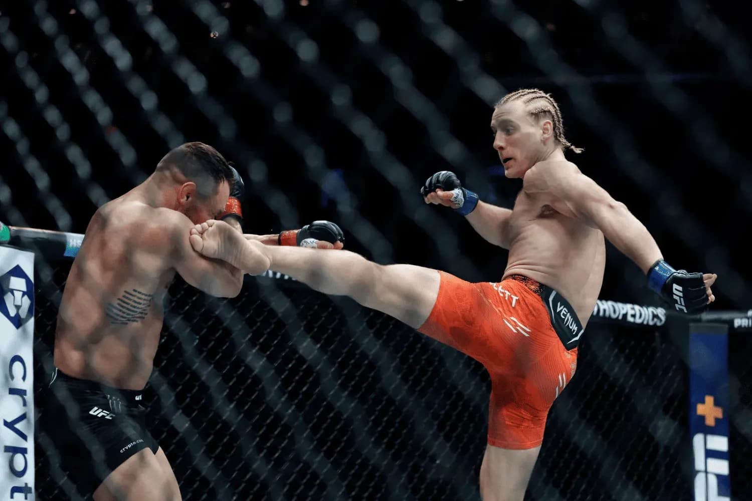 Michael Chandler (left) and Paddy Pimblett (right)