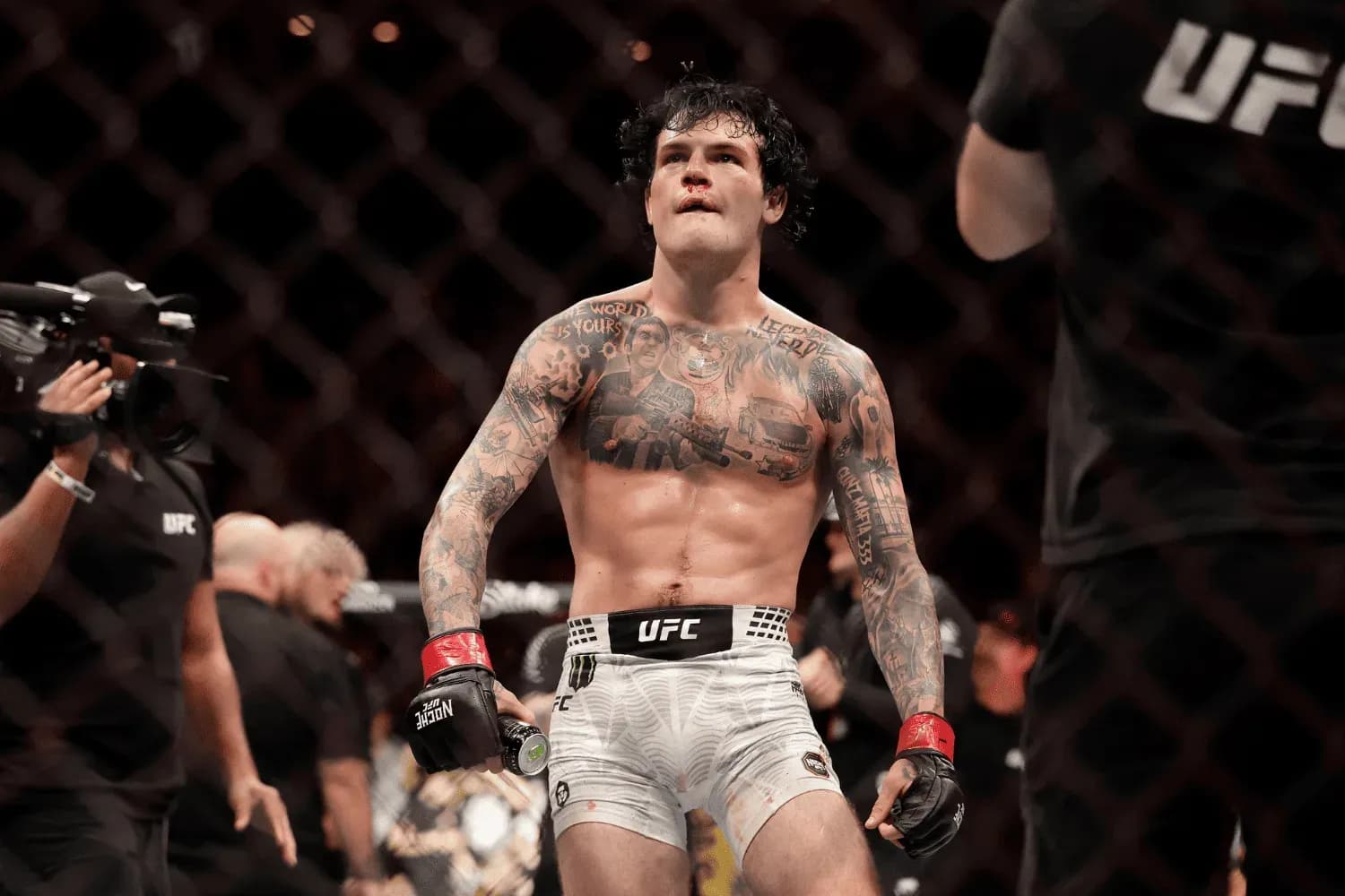 TOMMY MCMILLEN and MARWAN RAHIKI fight in their 3-round Featherweight bout at Noche UFC