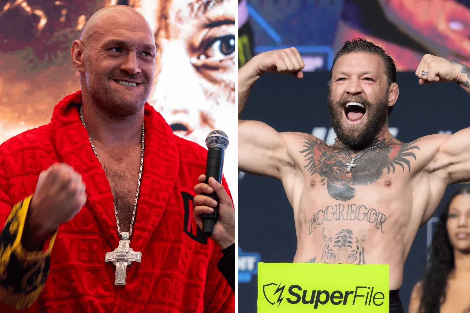 Tyson Fury (left) and Conor McGregor (right)