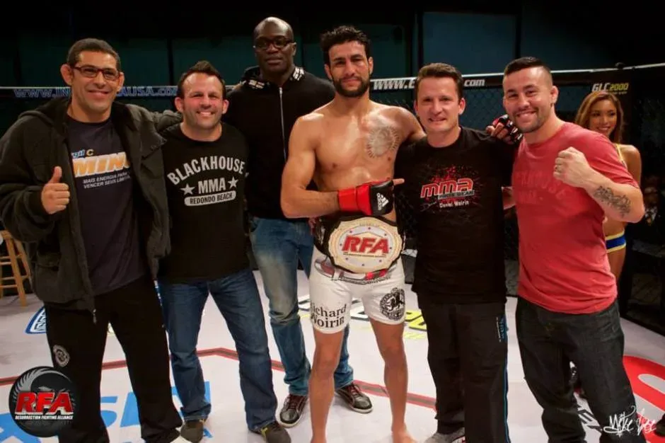 Baghdad after winning the RFA lightweight title.