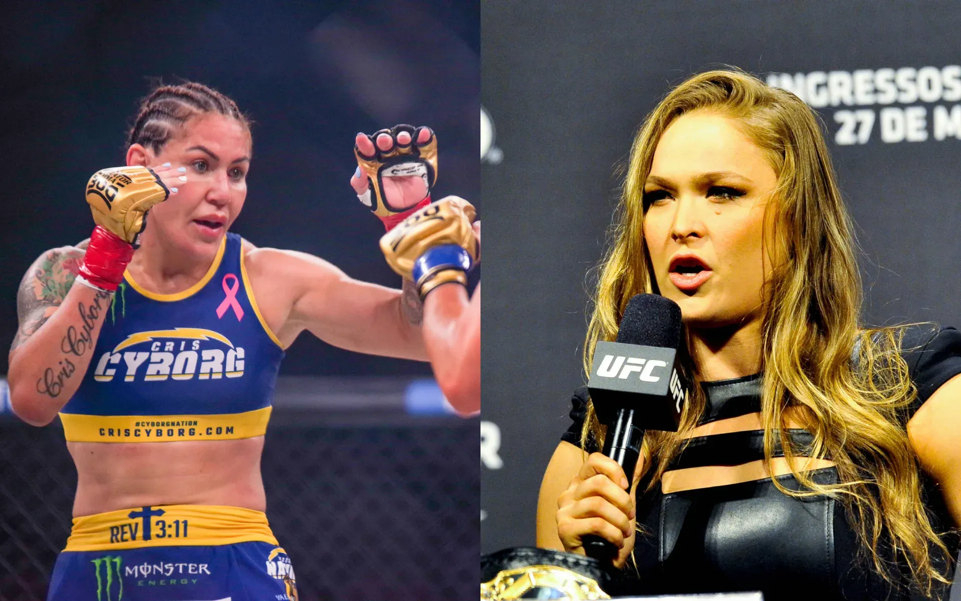 Cris Cyborg claims Ronda Rousey has been dodging her for years: “Don’t think she wants the smoke”