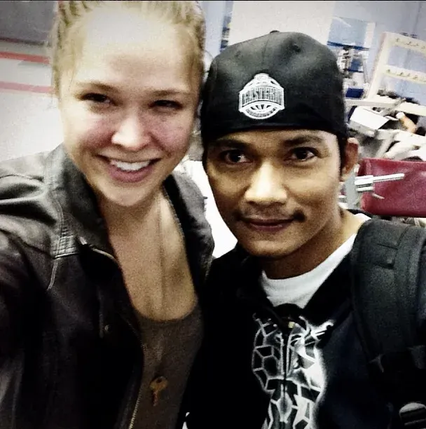 Photo: Ronda Rousey hitting the gym with Tony Jaa during 'Fast 7' filming