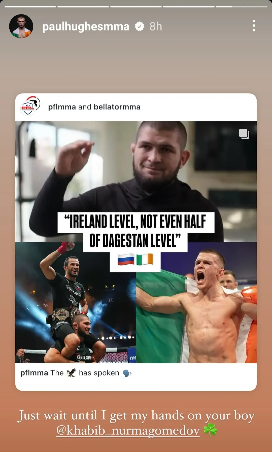 Paul Hughes fires back at Khabib Nurmagomedov