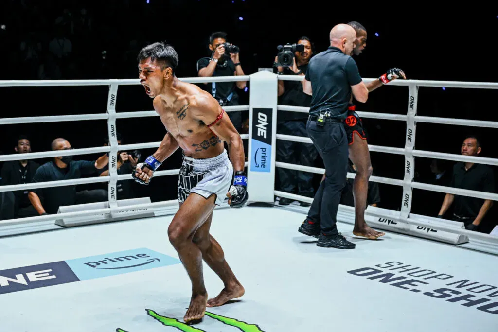 Shadow Singha Mawynn celebrates ahead of his interim title shot at ONE Fight Night 40