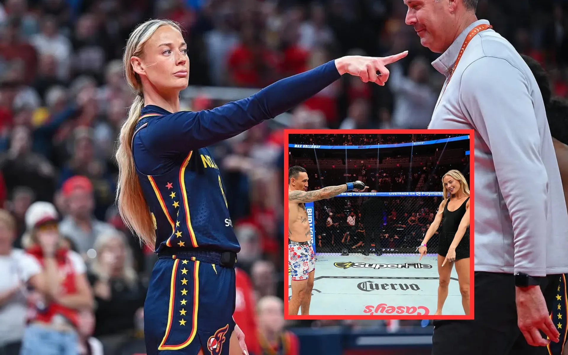 Who is Sophie Cunningham? NBA star and MMA great Max Holloway trade iconic gestures after UFC 329