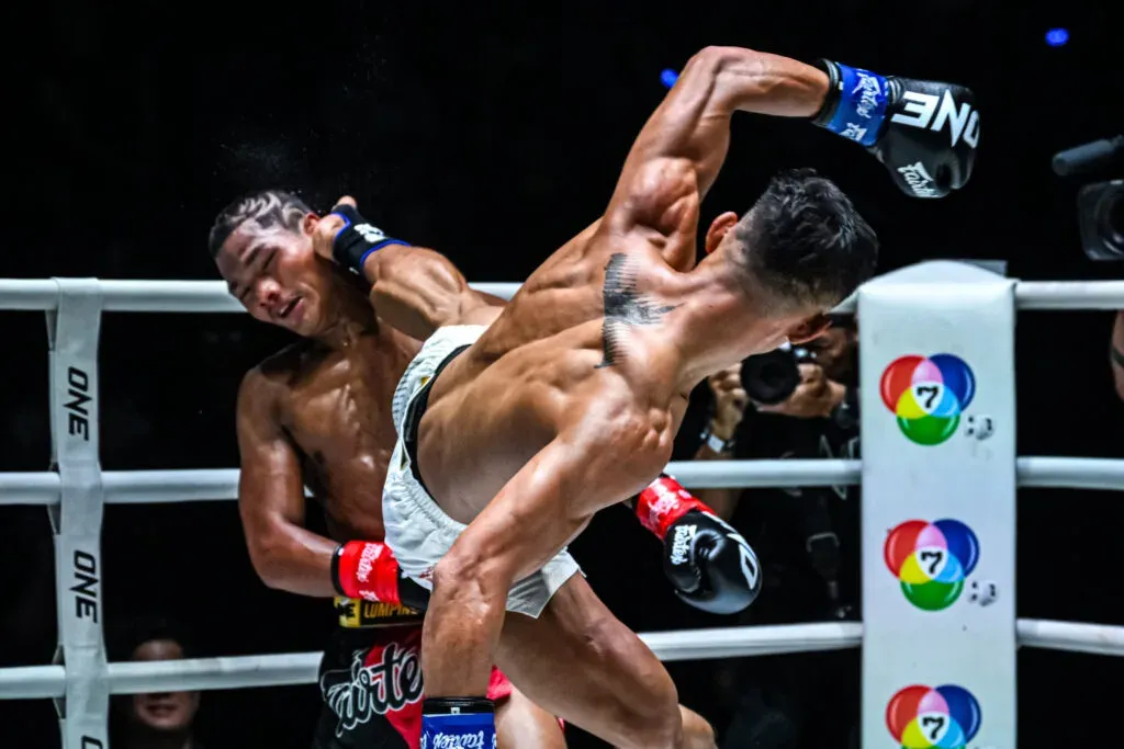 Muay Thai star Suablack Tor Pran49 lands a kick