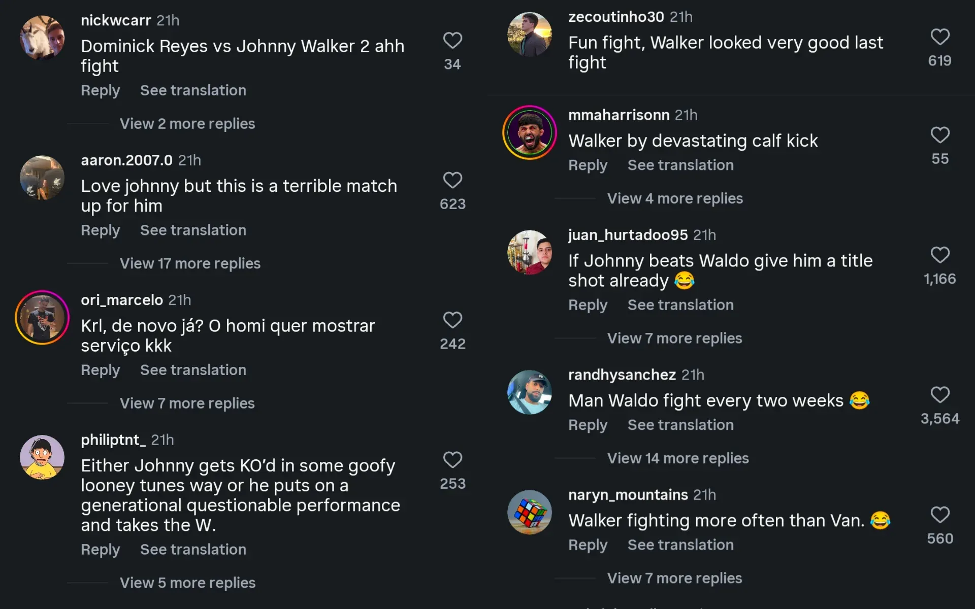 Fan reacts to Johnny Walker vs. Waldo Cortes-Acosta fight announcement