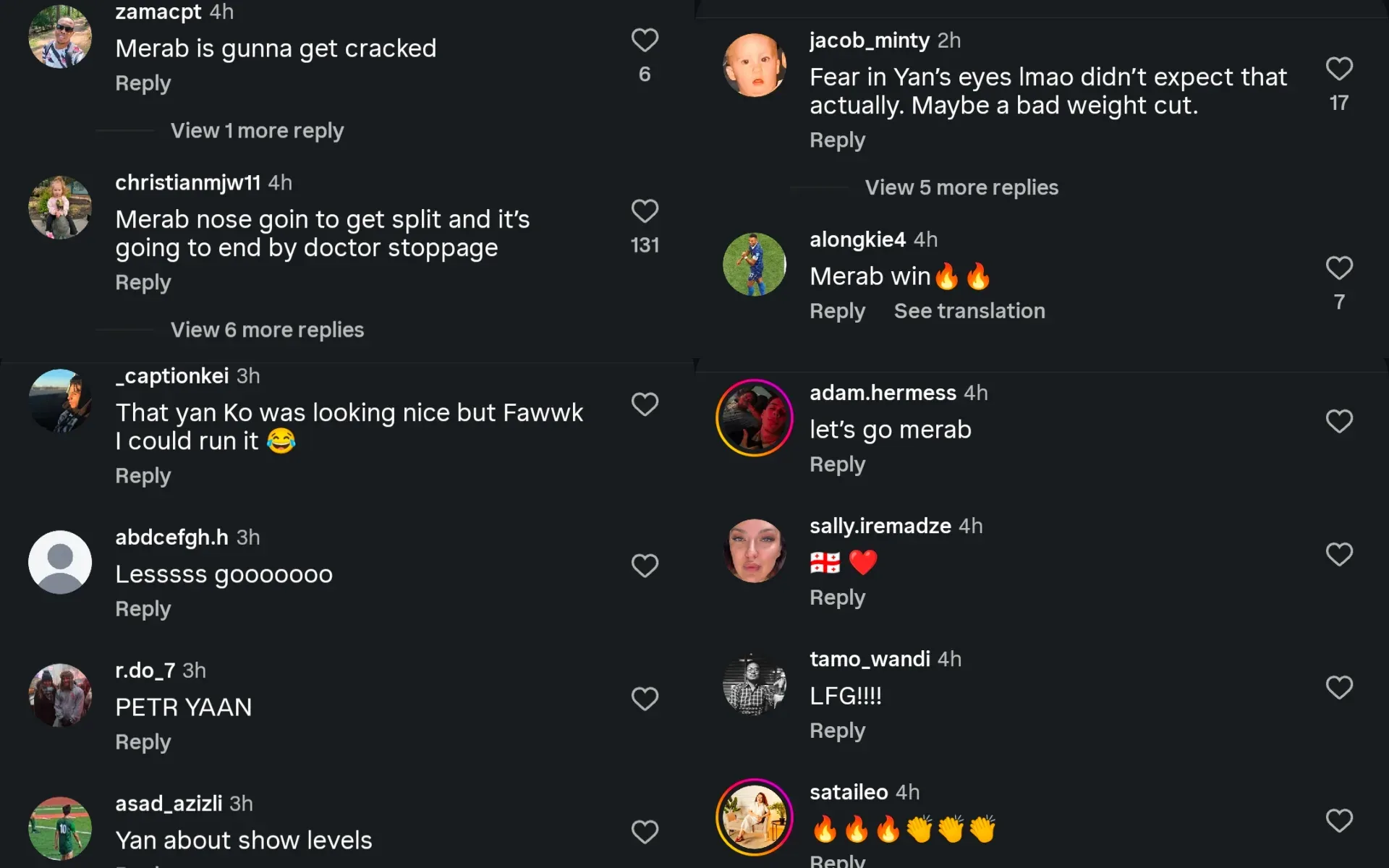 Fan reacts to Petr Yan and Merab Dvalishvili's intense face-off