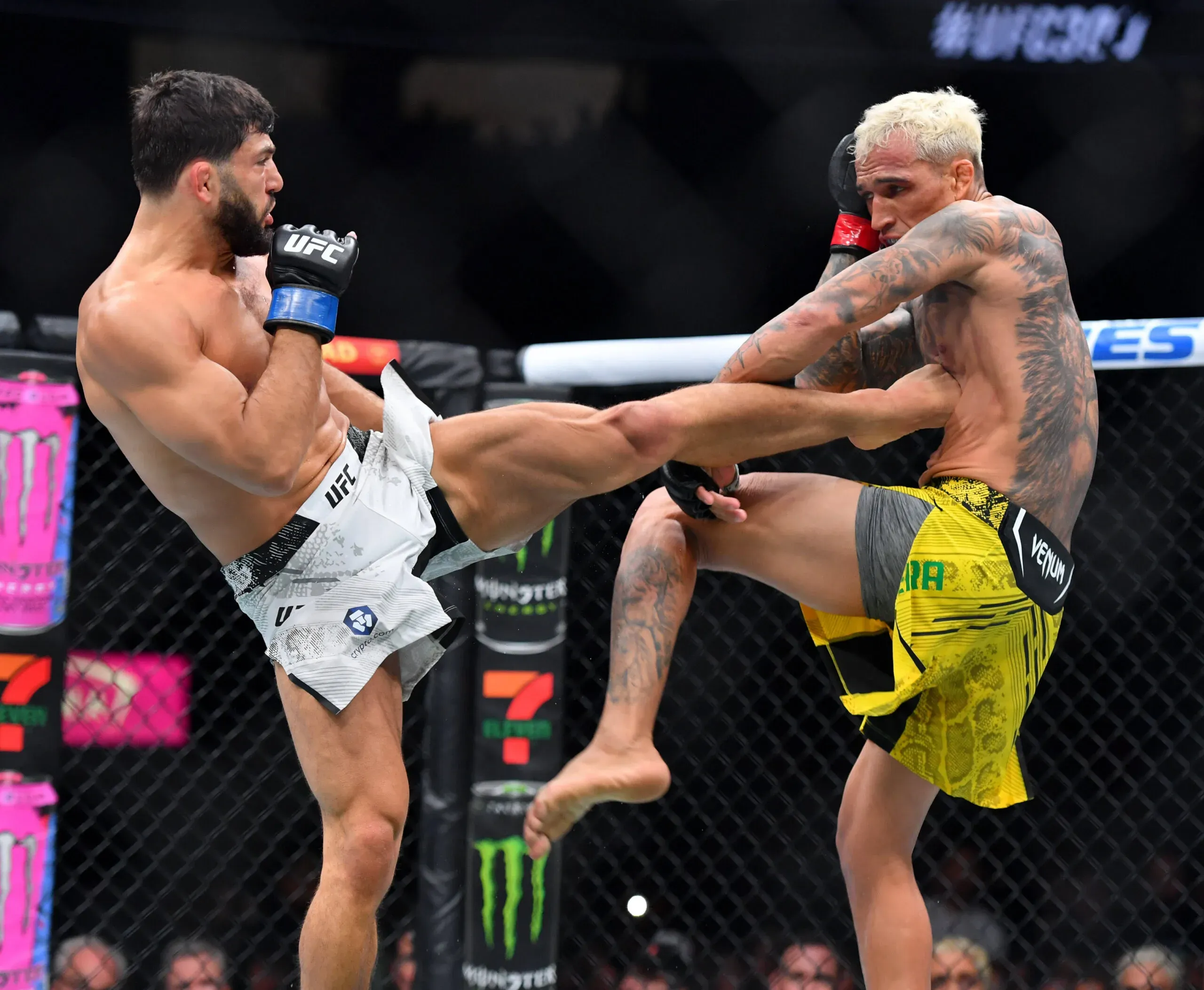 Arman Tsarukyn and Charles Oliveira