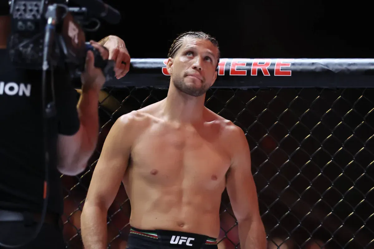 UFC star Brian Ortega waits for his opponent