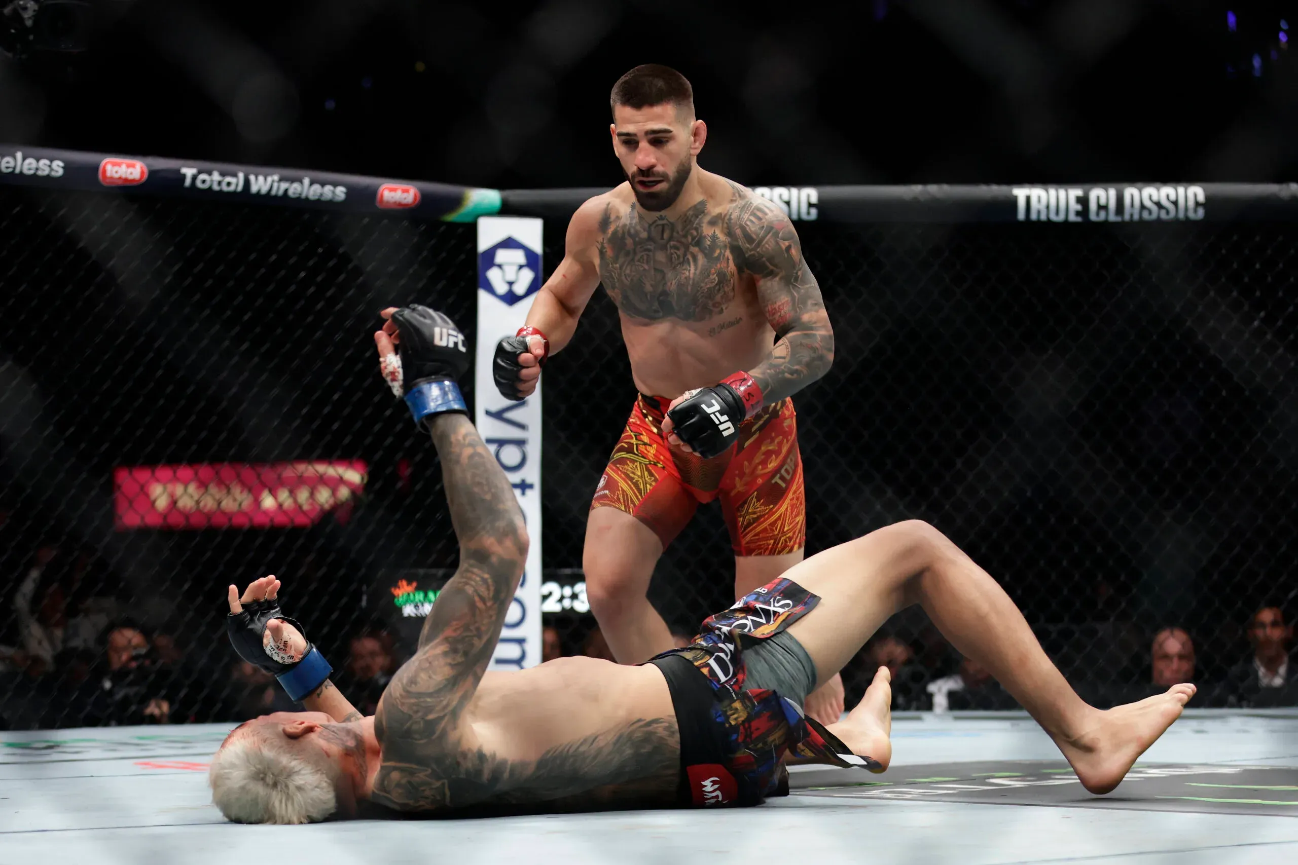 Ilia Topuria victorious at UFC 317