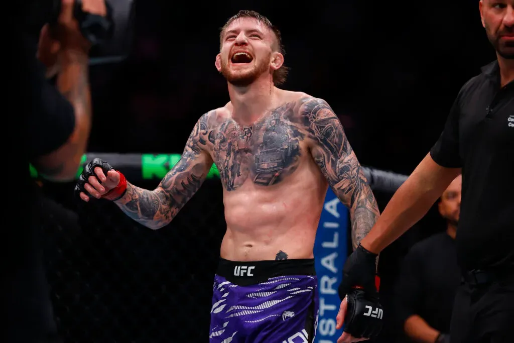 Tom Nolan, victorious in UFC Perth on Saturday night.