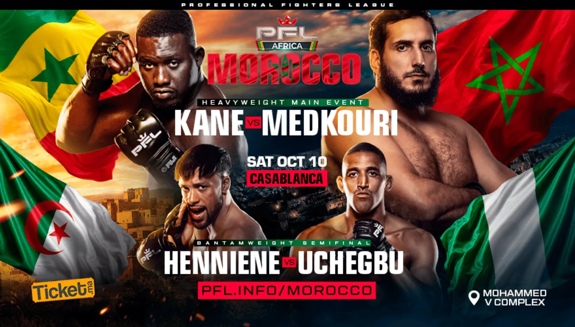PFL Africa 2026 Semi-Finals: All the fights set for Morocco