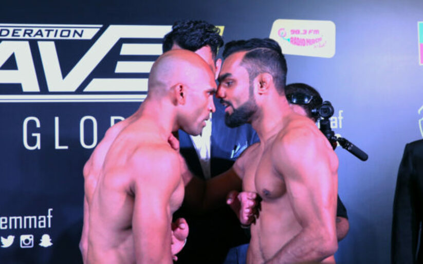 Image for Indian rivals steal the show with brawl at Brave 5 weigh-ins