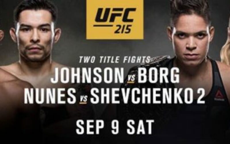 Image for UFC 215 in Edmonton headlined by two title fights