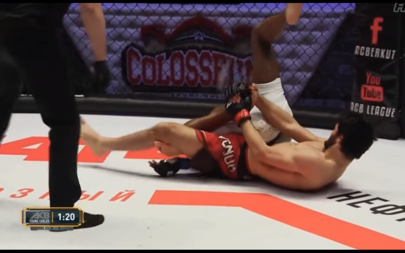 Image for MMASucka’s Submission of the Month for January 2018: Makhazhiev forces Lapilus to tap with a nasty calf-slicer