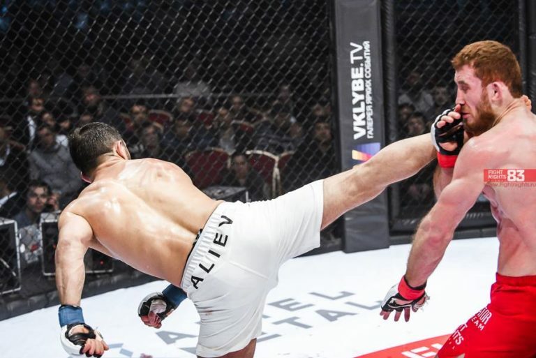 MMASucka’s Knockout of the Month for February 2018: Akhmet Aliev wheel-kicks his way to FNG gold