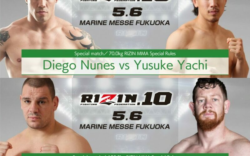 Image for Yusuke Yachi vs. a debuting Diego Nunes amongst new RIZIN 10 additions