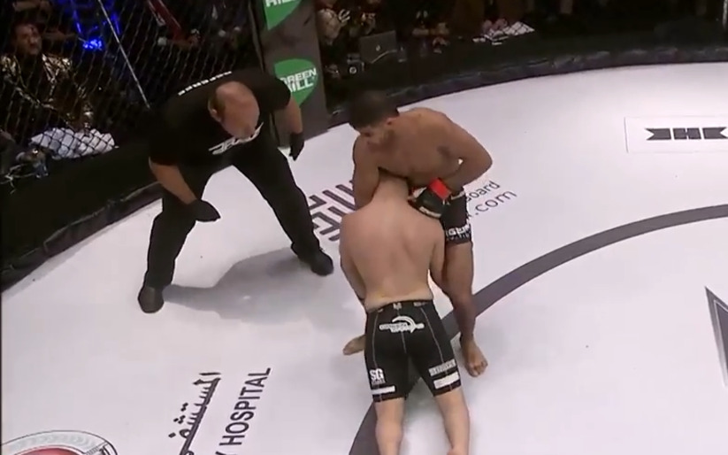 Image for MMASucka’s Submission of the Month for March 2018: ‘The Honey Badger’ pulls off a literal guillotine at Brave CF 10