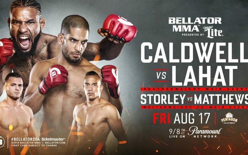 Image for Bellator 204 topped by Darrion Caldwell at featherweight, Logan Storley