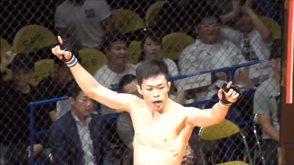 MMASucka’s Submission of the Month for June 2018: Satoshi Yamasu taps the reigning champion after a barrage of vicious soccer kicks
