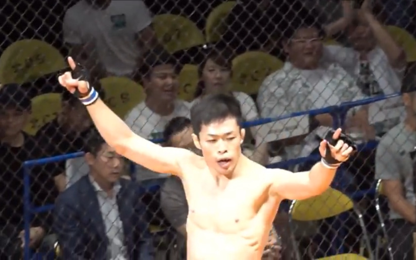 Image for MMASucka’s Submission of the Month for June 2018: Satoshi Yamasu taps the reigning champion after a barrage of vicious soccer kicks