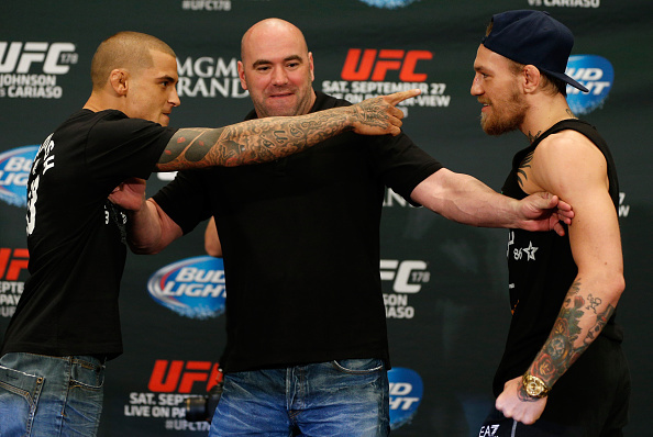 Conor McGregor and Dustin Poirier face off at UFC 178