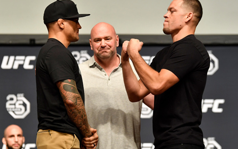 Image for Nate Diaz to Dustin Poirier: ‘I’m Training to Whoop Ur Ass Next’