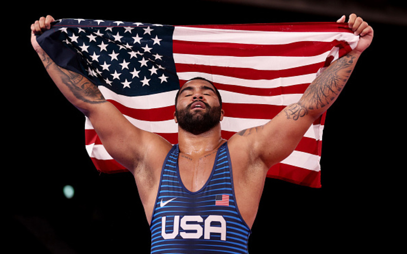 Image for Gable Steveson becomes youngest Super Heavyweight Freestyle Wrestling Gold Medalist