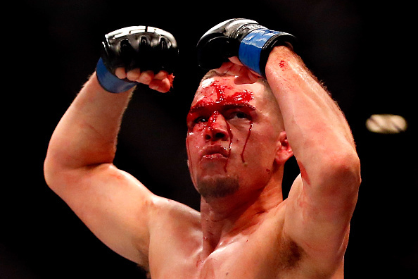 Nate Diaz at MGM Grand Garden Arena defeats Conor McGregor